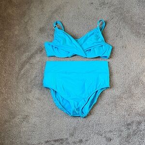 Tara Grinna Blue Two Piece Bikini Set SIZE 20